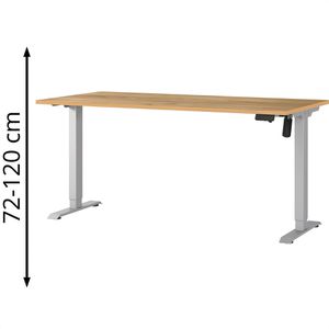 Schreibtisch Germania Profi 3.0, 8024-641, eiche / silber