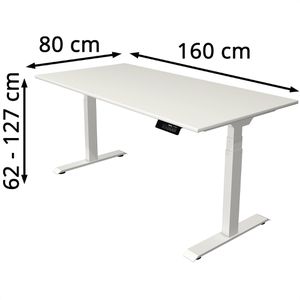 Produktbild für Schreibtisch Kerkmann Move 1 stable, weiß / weiß