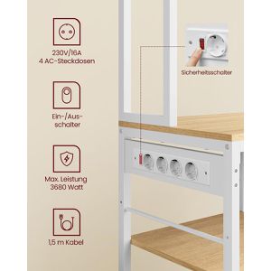 Produktbild für Küchenregal Vasagle KKS015Y02, goldeiche