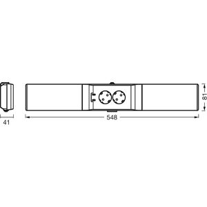 Produktbild für LED-Unterbauleuchte OSRAM Socket Flood 830, warmweiß