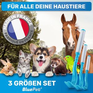 Produktbild für Zeckenhaken BluePet Tick Remover Premium, blau, 3er Set