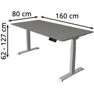 Produktbild für Schreibtisch Kerkmann Move 1 stable, graphit / silber