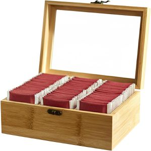 Produktbild für Teebox wenco 555128, für Teebeutel, natur, aus Bambus