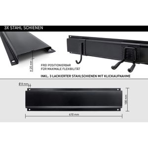 Produktbild für Gerätehalter GALLUNOPTIMAL 3 Schienen, 9 Halter