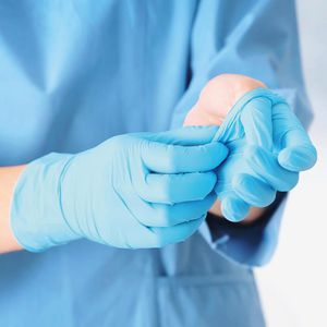 Produktbild für Einmalhandschuhe Franz-Mensch Safe Light, blau, 100 Stück