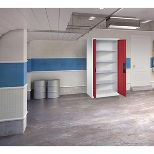 Produktbild für Werkzeugschrank CP-Möbel 8922-052, aus Metall, grau / rot
