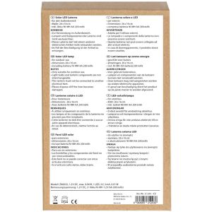 Produktbild für Laterne Idena 31243, Solar, schwarz, outdoor