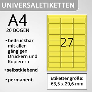 Produktbild für Universaletiketten Herma 5140 Special, neon-gelb