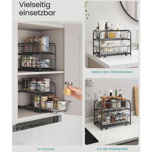 Produktbild für Küchenregal Songmics KCS017B02, schwarz, 2er Set