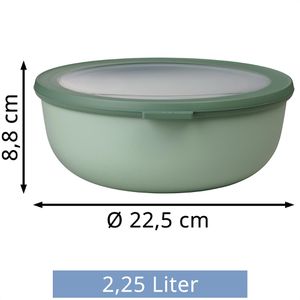 Produktbild für Frischhaltedose Mepal Cirqula rund, aus Kunststoff