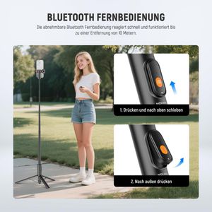 Produktbild für Selfie-Stick Neewer PA992, 32 bis 147 cm