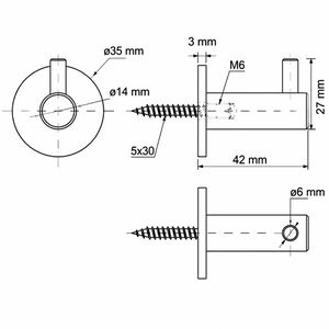 Produktbild für Garderobenhaken SO-TECH Ronda, 108382, silber