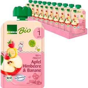 Fruchtpüree Edeka Quetschie, 100% Frucht, BIO