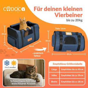 Produktbild für Tiertransportbox CADOCA aus Stoff