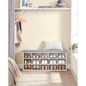 Produktbild für Schuhbank Vasagle LHS015WB02, weiß, aus Holz