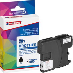 Tinte Edding EDD-381 für Brother LC-980BK