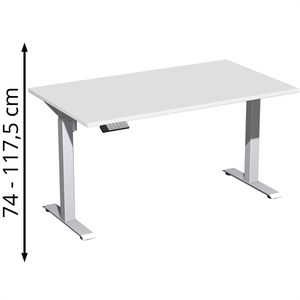 Schreibtisch Geramöbel Elevate Home, lichtgrau / silber