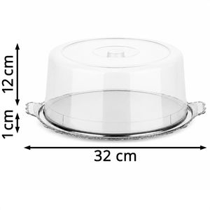 Produktbild für Tortenplatte APS 6503 Barok, mit Haube