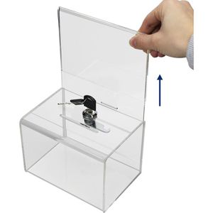Produktbild für Spendenbox HMF 46912, Acryl, transparent