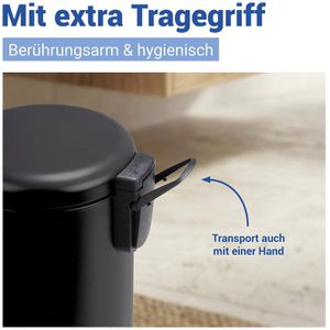 Produktbild für Mülleimer Wenko Leman, schwarz