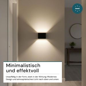 Produktbild für Wandleuchte Luxula LX700120, aus Aluminium, für innen