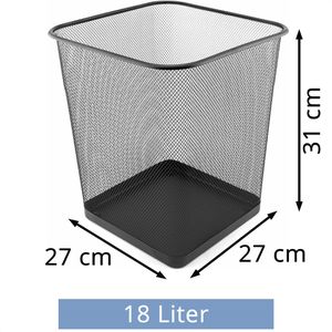 Produktbild für Papierkorb D.RECT 110784, schwarz
