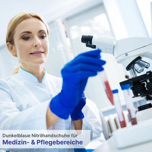 Produktbild für Einmalhandschuhe Arnomed Nitril Ocean Blue, blau, 100 Stück