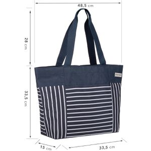 Produktbild für Einkaufstasche anndora TW-8205-232 AHOI, blau / weiß