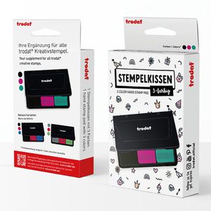 Produktbild für Stempelkissen Trodat 162603, Kreativprojekte,schwarz/lila/grün