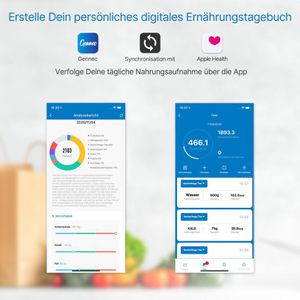 Produktbild für Küchenwaage RENPHO Calibra 1L, mit Tara-Funktion, Teilung 1 g