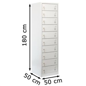 Produktbild für Schließfachschrank Lüllmann 526430, lichtgrau