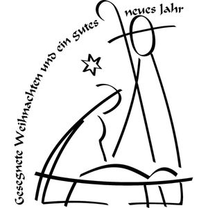 Motivstempel Rayher 28273000 Gesegnete Weihnachten, aus Holz