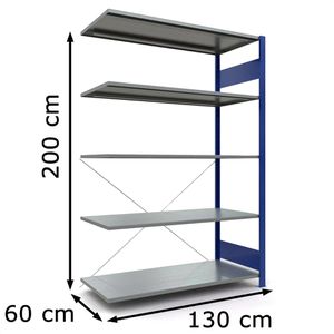 Produktbild für Anbauregal Schulte 12765-130-B, 5 Metallböden