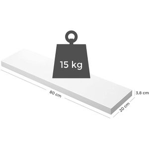 Produktbild für Wandregal Vasagle LWS28WT, weiß