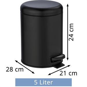 Produktbild für Mülleimer Wenko Leman, schwarz