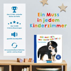 Produktbild für Spielbuch ars-Edition Tierkinder - Hör mal rein