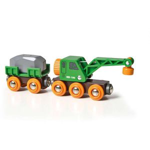 Produktbild für Spielzeugeisenbahn BRIO 33698 Grüner Kranwagen