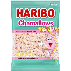 Schaumzucker Haribo Chamallows Twirlies, mit Vanillegeschmack