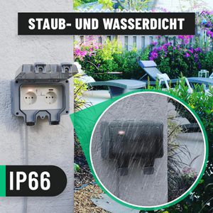 Produktbild für Steckdose Greate Garten, IP66, Aufputz