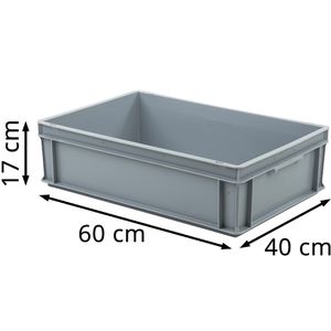 Produktbild für Eurobox Fetra 1330, grau, 33 Liter