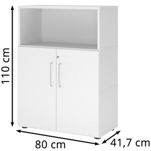 Produktbild für Kombischrank Hammerbacher FW38T2KG, weiß