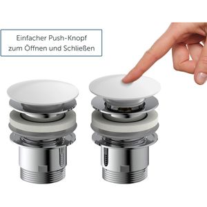 Produktbild für Ablaufgarnitur Kirchhoff Pop Up Ventil, aus Messing