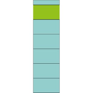 Rückenschilder Grüner-Balken Premium für Handbeschriftung blau
