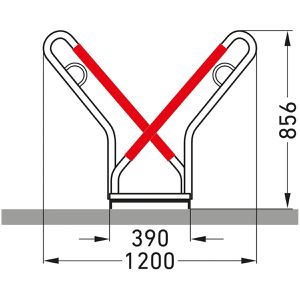 Produktbild für Fahrradständer WSM 0522 XBF, Bodenmontage / freistehend