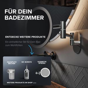 Produktbild für Kosmetikspiegel ovimar Vorupor, Ø 17,9 cm, beleuchtet