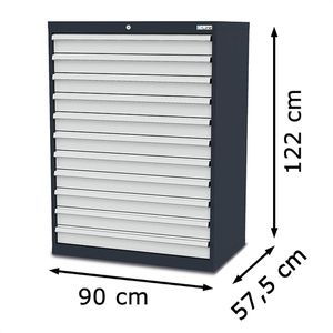 Produktbild für Schubladenschrank Simplaflex CL9H121232, Metall