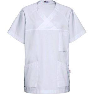 CLINIC-DRESS Kasack Core Schlupfkasack, Unisex, weiß, kurzarm, waschbar bis 95°C, Größe XS