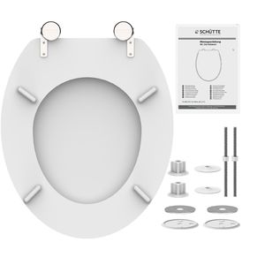 Produktbild für WC-Sitz Schütte White 84000, oval, aus Holz