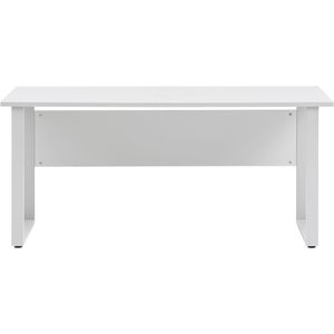 Produktbild für Schreibtisch Möbelpartner Serie 1500, lichtgrau / silber