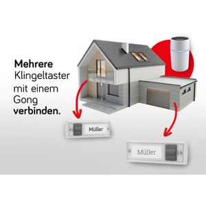 Produktbild für Türgong Grothe Calima 600E, LED-Blinken, 500m Funk